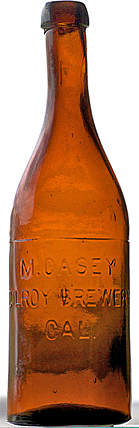 MICHAEL CASEY GILROY BREWERY EMBOSSED BEER BOTTLE
