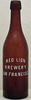 RED LION BREWERY EMBOSSED BEER BOTTLE