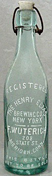 THE HENRY ELIAS BREWING COMPANY EMBOSSED BEER BOTTLE