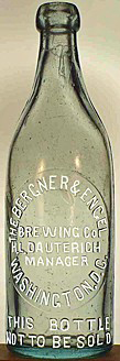 BERGNER & ENGEL BREWING COMPANY EMBOSSED BEER BOTTLE