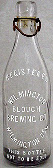 WILMINGTON BREWING BLOUCH COMPANY BEER BOTTLE