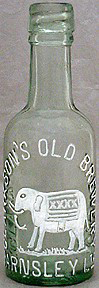 CLARKSON'S OLD BREWERY EMBOSSED BEER BOTTLE