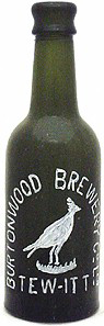 BURTONWOOD BREWERY COMPANY LIMITED EMBOSSED BEER BOTTLE