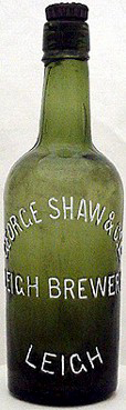 GEORGE SHAW & COMPANY LIMITED LEIGH BREWERY EMBOSSED BEER BOTTLE