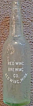 RED WING BREWING COMPANY EMBOSSED BEER BOTTLE