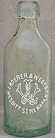 LADERER & WEBER WEISS BEER EMBOSSED BEER BOTTLE