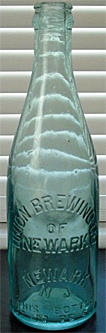 UNION BREWING COMPANY OF NEWARK EMBOSSED BEER BOTTLE