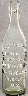 PETER DOELGERS LAGER BEER EMBOSSED BEER BOTTLE