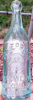 JOSEPH EPPIG'S BREWERY EMBOSSED BEER BOTTLE
