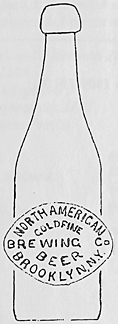 NORTH AMERICAN BREWING COMPANY EMBOSSED BEER BOTTLE