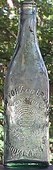 NEW YORK AND BROOKLYN BREWING COMPANY EMBOSSED BEER BOTTLE