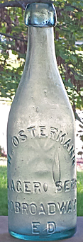 H. OSTERMANN LAGER BEER EMBOSSED BEER BOTTLE