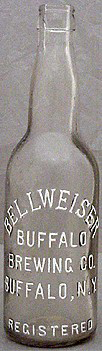 BELLWEISER BUFFALO BREWING COMPANY EMBOSSED BEER BOTTLE