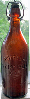 BUFFALO WEISS BEER COMPANY EMBOSSED BEER BOTTLE