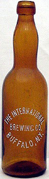 THE INTERNATIONAL BREWING COMPANY EMBOSSED BEER BOTTLE