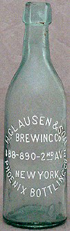 H. CLAUSEN & SON BREWING COMPANY EMBOSSED BEER BOTTLE