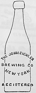 THE JOHN EICHLER BREWING COMPANY EMBOSSED BEER BOTTLE
