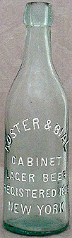 KOSTER & BIAL CABINET LAGER BEER EMBOSSED BEER BOTTLE