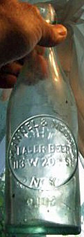 MANNEL & NEUMER LAGER BEER EMBOSSED BEER BOTTLE