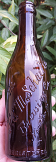 THE F. & M. SCHAEFER BREWING COMPANY EMBOSSED BEER BOTTLE