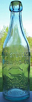 DAVID STEVENSON BREWING COMPANY EMBOSSED BEER BOTTLE
