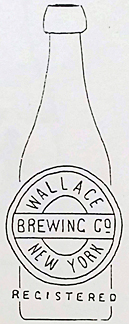 WALLACE BREWING COMPANY EMBOSSED BEER BOTTLE