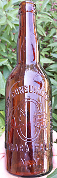 CATARACT CONSUMERS BREWERY EMBOSSED BEER BOTTLE