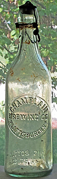 CHAMPLAIN BREWING COMPANY EMBOSSED BEER BOTTLE