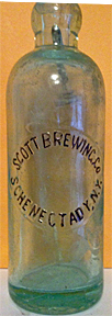 SCOTT BREWING COMPANY EMBOSSED BEER BOTTLE