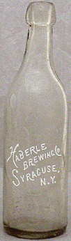 HABERLE BREWING COMPANY EMBOSSED BEER BOTTLE