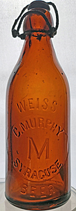 C. MURPHY WEISS BEER EMBOSSED BEER BOTTLE