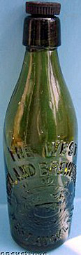 THE WEST AUCKLAND BREWERY COMPANY LIMITED EMBOSSED BEER BOTTLE