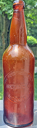 THE FOSS-SCHNEIDER BREWING COMPANY EMBOSSED BEER BOTTLE