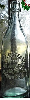 SIMON F. GATES COMPANY MILWAUKEE LAGER EMBOSSED BEER BOTTLE