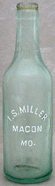 I. S. MILLER MACON MISSOURI SODA BOTTLE