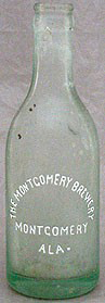 THE MONTGOMERY BREWERY EMBOSSED BEER BOTTLE