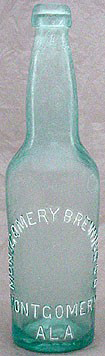 MONTGOMERY BREWING COMPANY EMBOSSED BEER BOTTLE