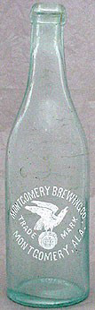 MONTGOMERY BREWING COMPANY EMBOSSED BEER BOTTLE