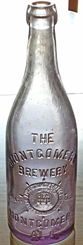 THE MONTGOMERY BREWERY EMBOSSED BEER BOTTLE