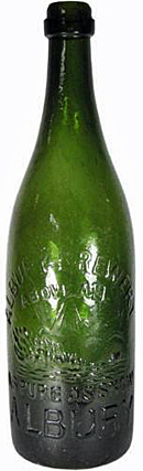 ALBURY BREWERY EMBOSSED BEER BOTTLE