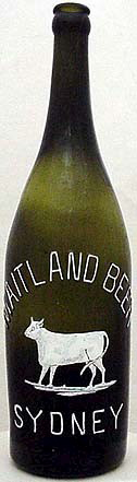 MAITLAND BEER EMBOSSED BEER BOTTLE