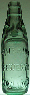 RIVERINE BREWERY COMPANY EMBOSSED BEER BOTTLE