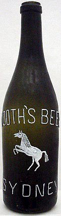 TOOTH'S BEER EMBOSSED BEER BOTTLE