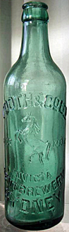 TOOTH AND CO LTD KENT BREWERY EMBOSSED BEER BOTTLE