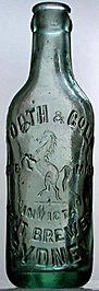 TOOTH AND CO LTD KENT BREWERY EMBOSSED BEER BOTTLE