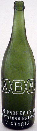 ABBOTSFORD BREWERY EMBOSSED BEER BOTTLE