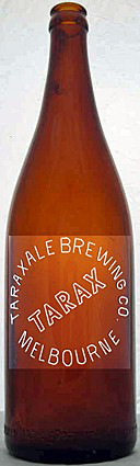 TARAXALE BREWING COMPANY EMBOSSED BEER BOTTLE