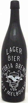 VICTORIA BREWERY EMBOSSED BEER BOTTLE