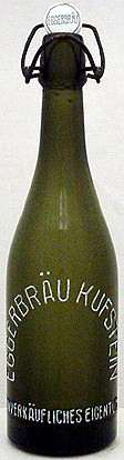 EGGERBRU KUFSTEIN EMBOSSED BEER BOTTLE