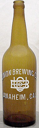 UNION BREWING COMPANY EMBOSSED BEER BOTTLE